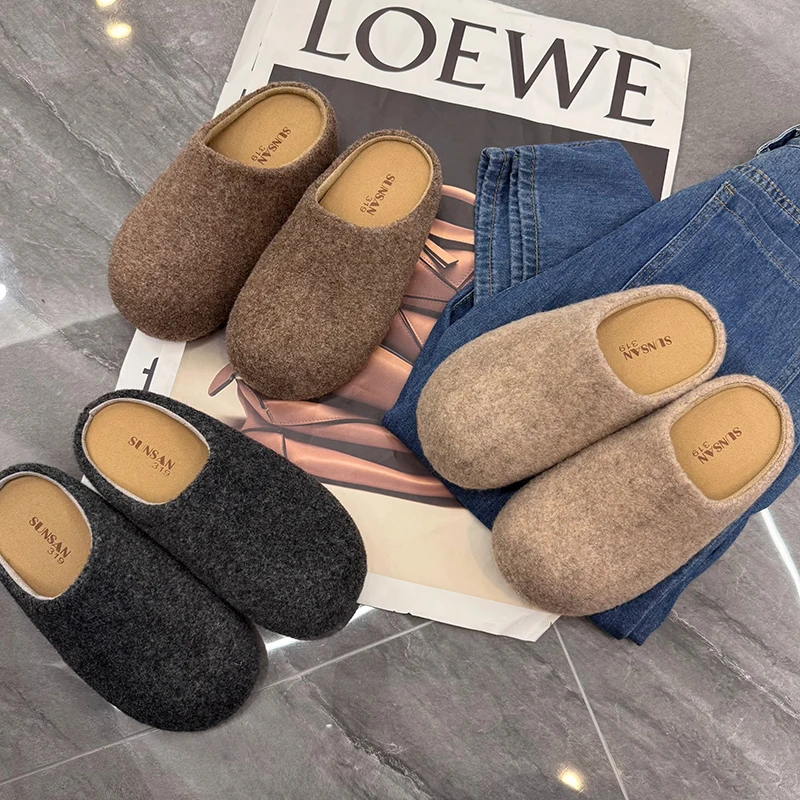 

Fashionable High-quality Versatile Flats Slippers 2025 Winter New Slippers Fashion Casual Designer Comfort Shoes Casual