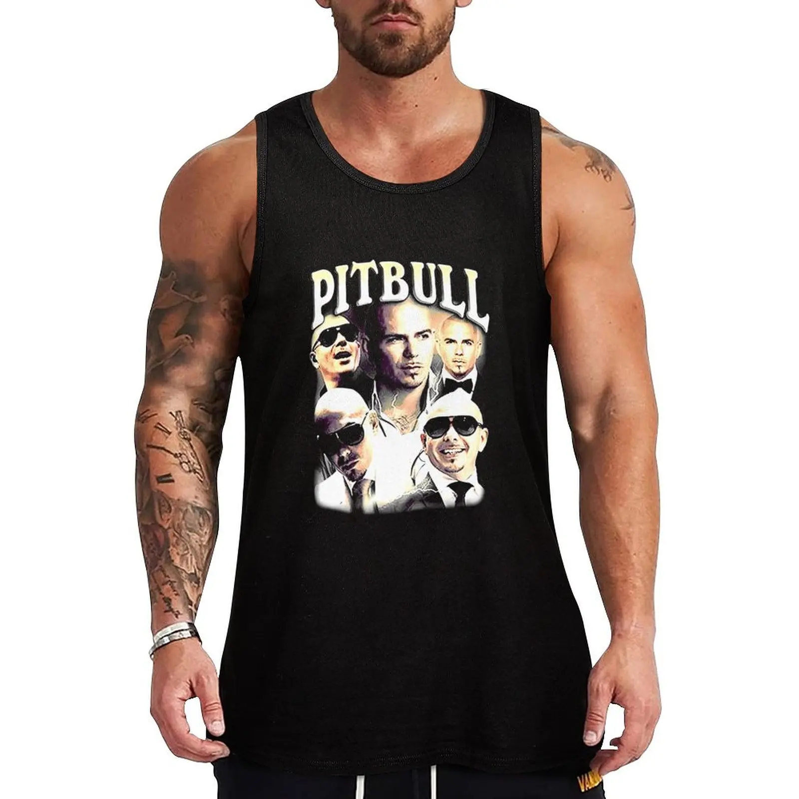 

Pitbull Mr.Worldwide Vintage Tank Top bodybuilding t shirt Gym wear