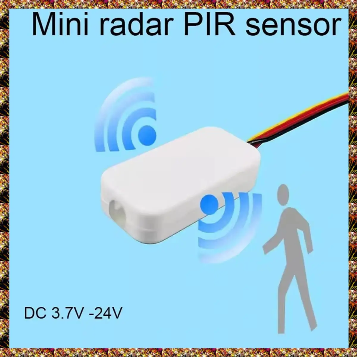 BTCL Wewnętrzny automatyczny radar PIR Indukcyjny przełącznik czujnika ludzkiego ciała, biały DC5V 12V (przewód PIR Dupont)
