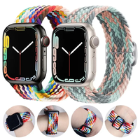 Braided Strap For Apple Watch Bands 40mm 44mm 49mm 45mm 41mm 38mm 42mm 44 45 mm Bracelet iWatch Ultra 2 series 9 7 6 3 8 SE Band