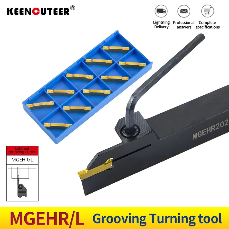 Ferramenta de Torneamento de Ranhuro Mgmn Carbide Insert Mgehr Straight Shank Suporte de Ferramentas Externo Lathe Bar Mgehr2023 252525 32323