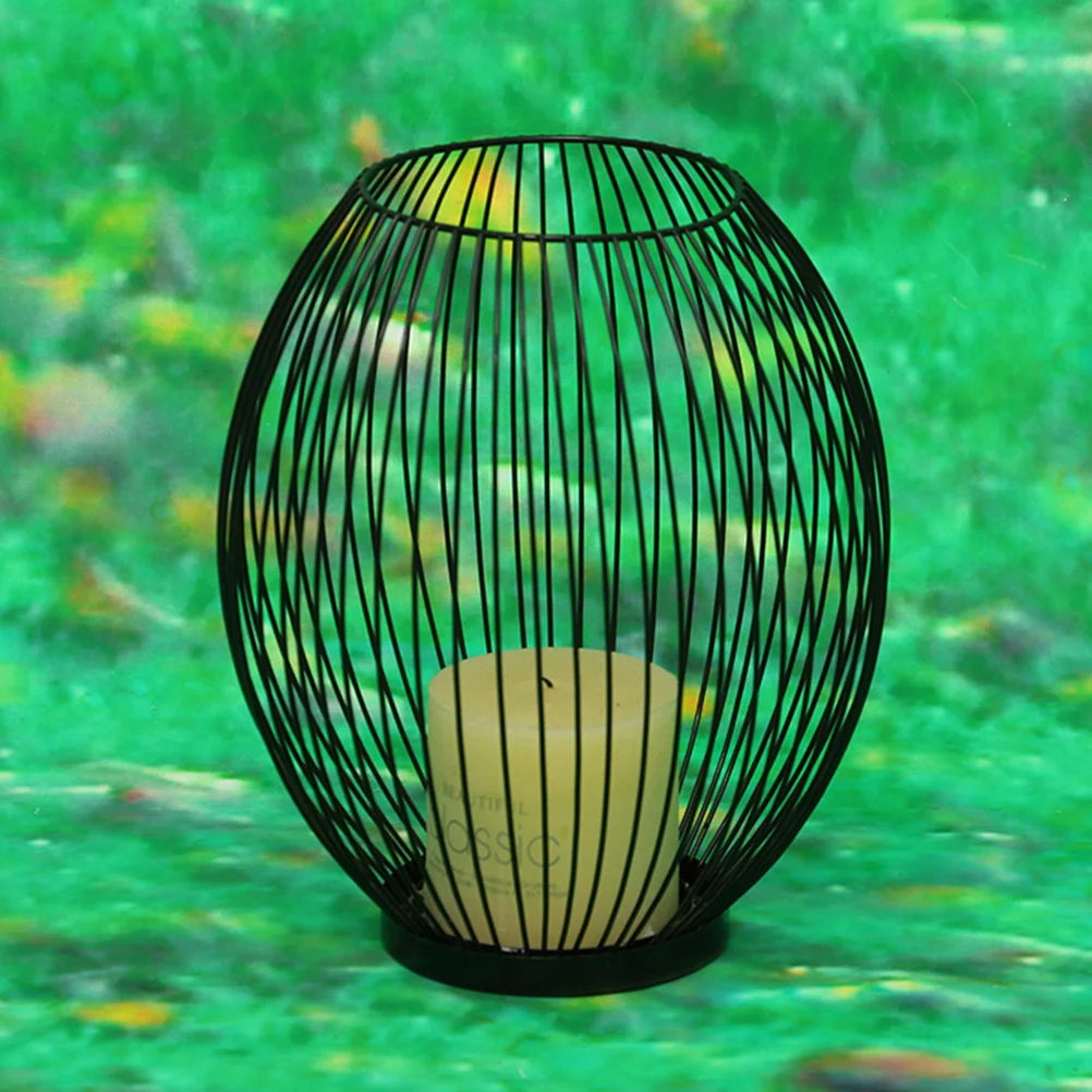 

Wrought Iron Candlestick Creative Holder S Size Paper Box Package Decorative Stand Wedding Party Tabletop