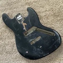 Damages and Dirty and Crack Unfinished Electric Jazz Bass Body Black Color JB Bass Pickups DIY  Right Hand  DB844