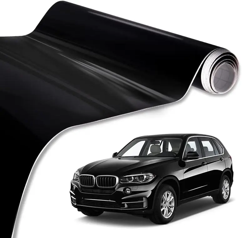 Vinyl Wrap Roll PET Gloss Piano Zwarte Auto Wikkelen Film Kleur Veranderende Auto Films Wrap 1.52*18M Auto stickers
