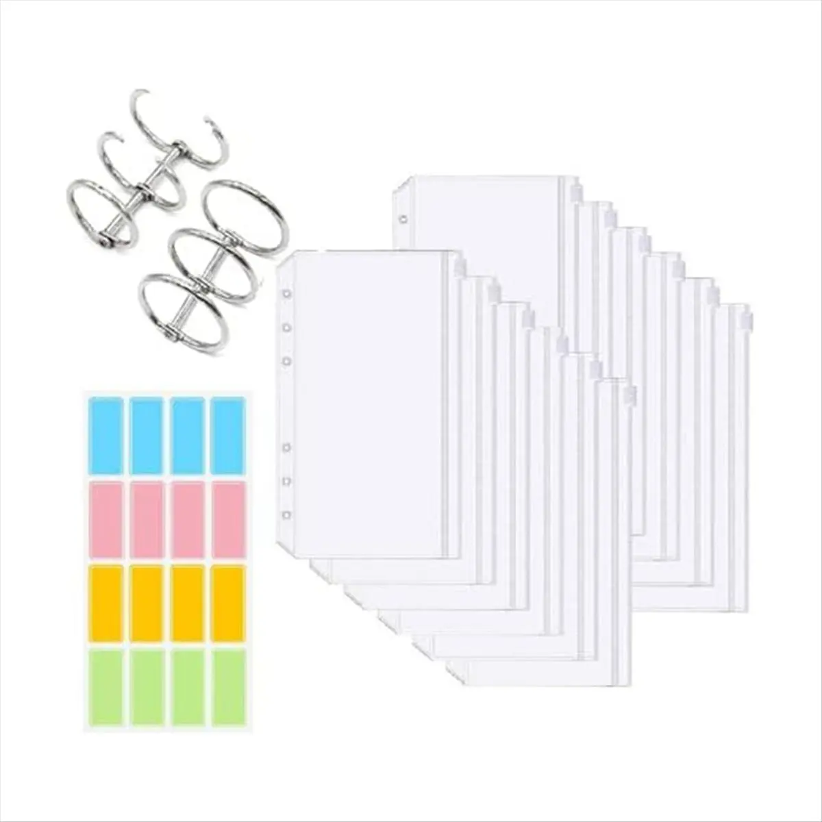 RANA A6 Size Waterproof PVC Pouch Circular Knitting Needle Pouches Zipper Folders for Round Knitting Needles Bag, Cable A