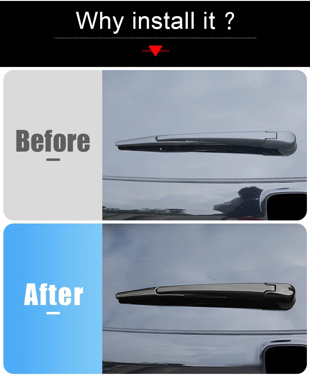 Für Honda CR-V CRV 6th Gen 2023 2024 2025 Hybrid Auto Hinten Wischer Abdeckung Hinten Fenster Wischer Düse Trim zubehör – Detail 2