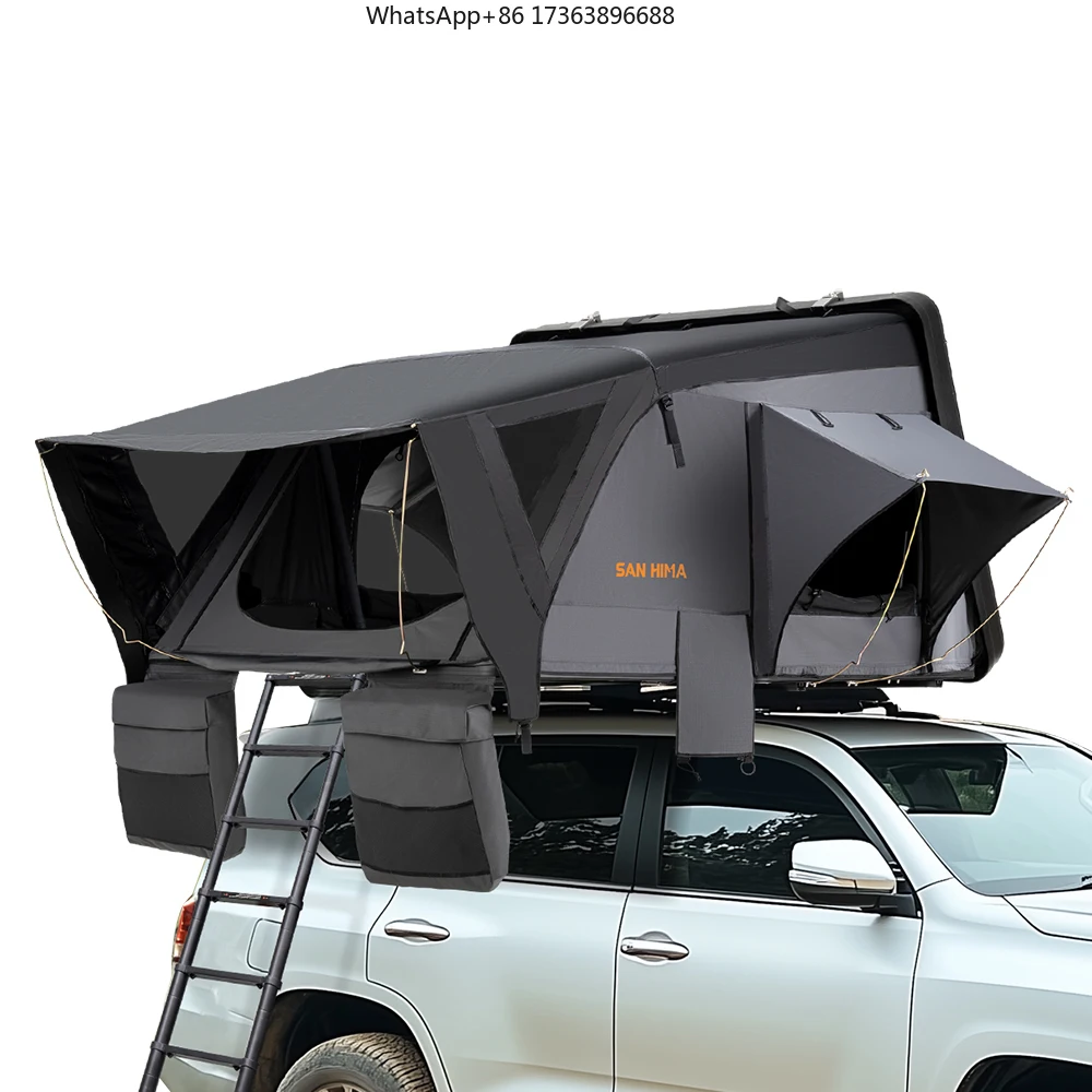 

SAN HIMA Quick Setup Waterproof Lightweight Clamshell ABS Hard Shell Rooftop Tents 4x4 Roof Top Camping Tent