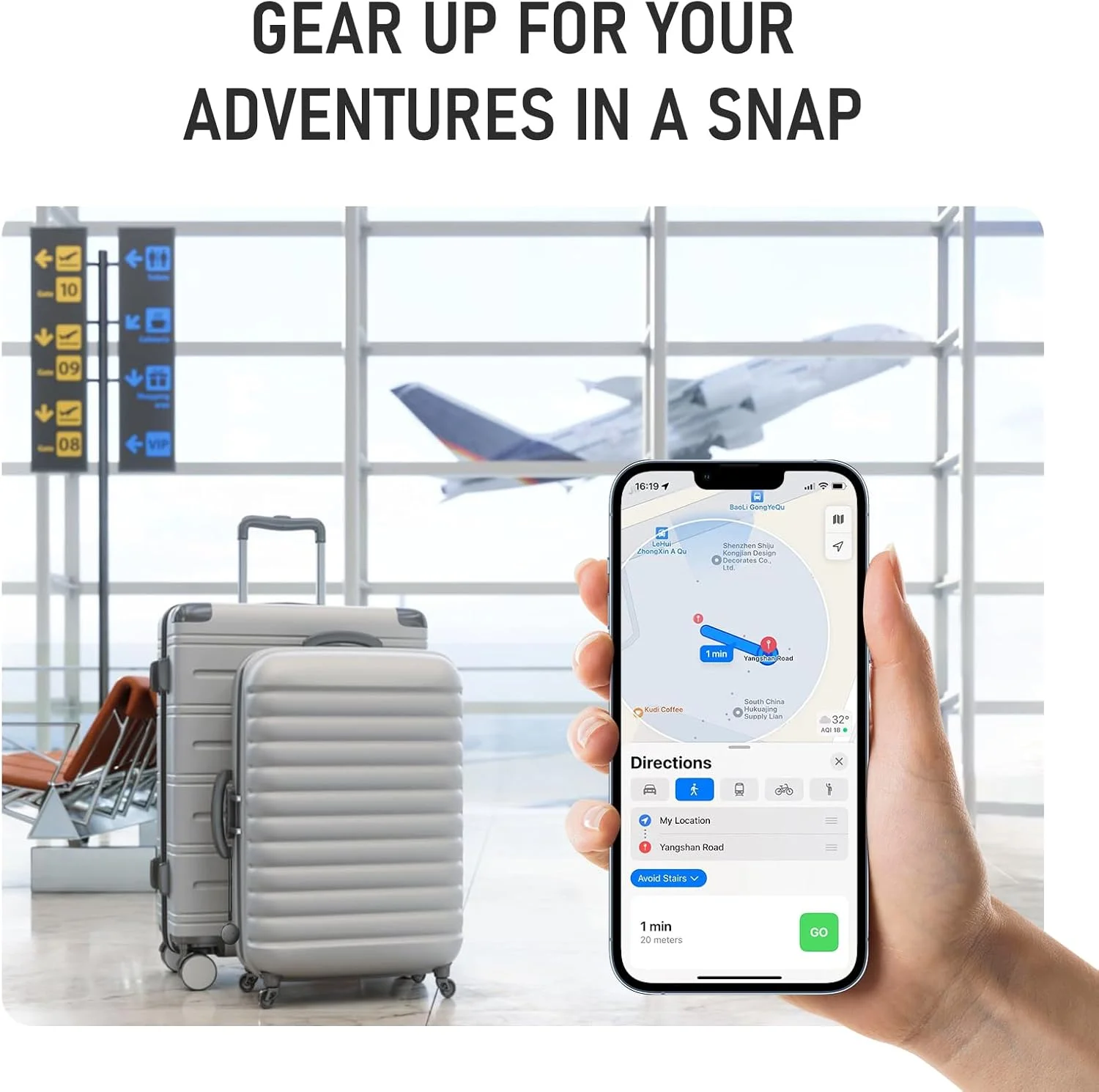 GPS Tag Air Tracker  Smart Bluetooth Tracker, Keys Finder Item Locator SmartTag Phone Finder For Apple Find My (only IOS)