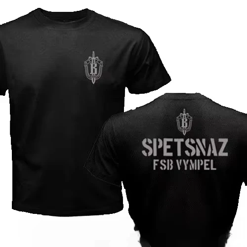 Summer Fashion Tees New Russian Spetsnaz Special Forces Spetsgruppa V Vympel Group Military T-shirt Streetwear