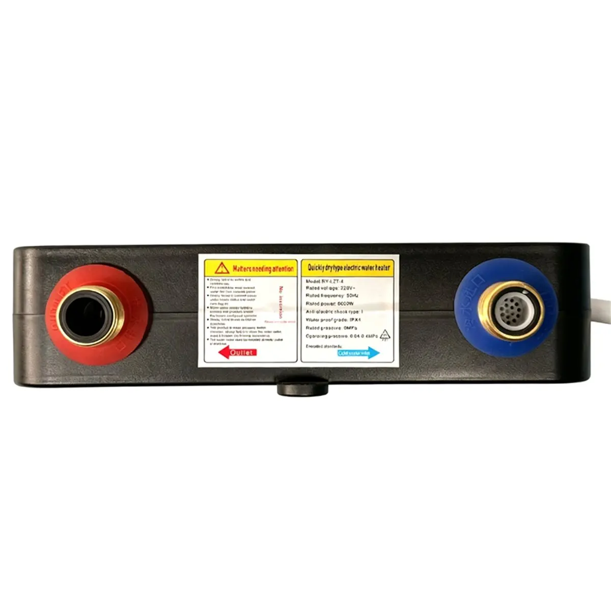L70A Instant Hot Water Heater, 6000W 220V on-Demand Tankless Water Heater Digital Display, Constant Temperature EU Plug