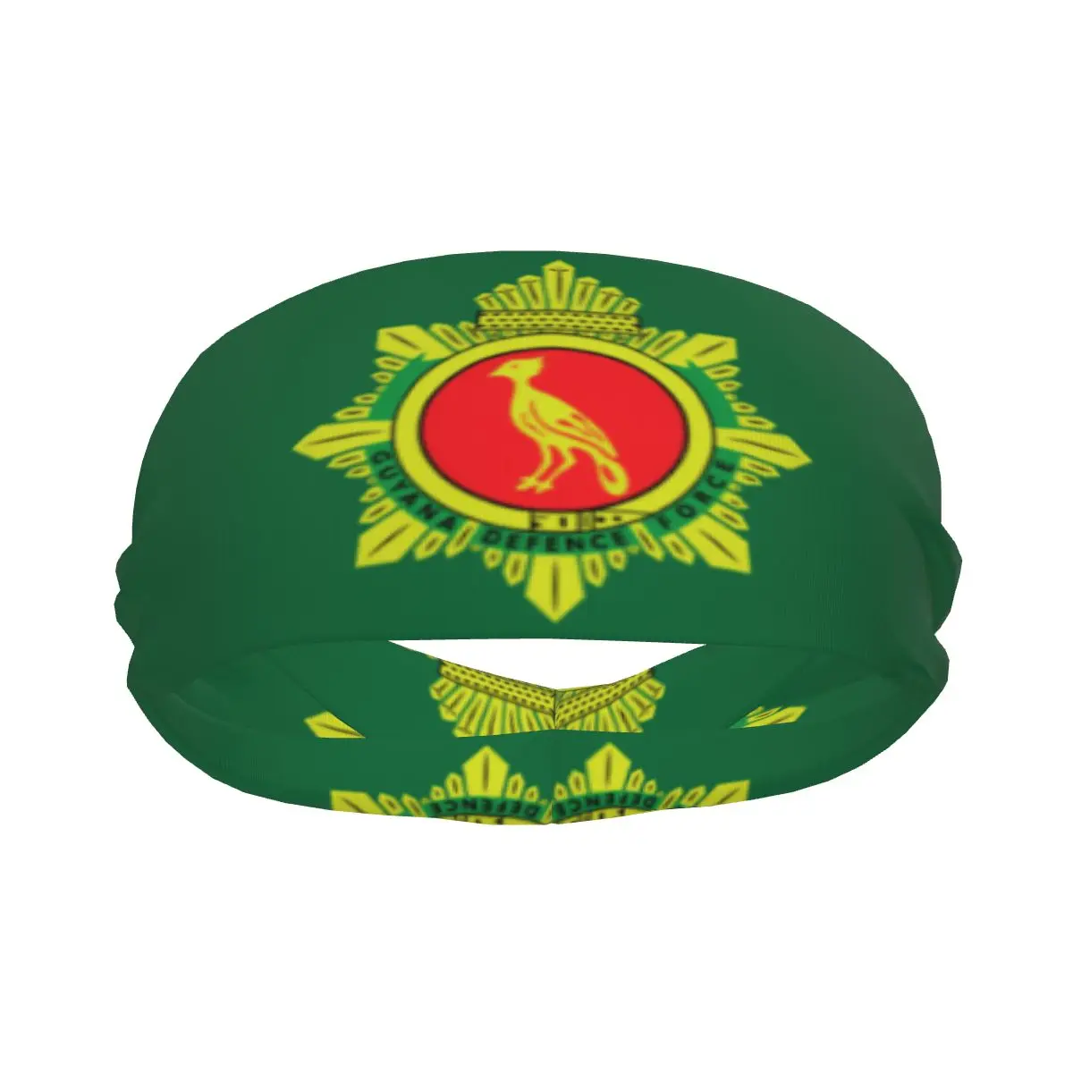 

Sports Headband Guyana Defence Force Flag Running Fitness Sweatband Absorbent Cycling Jog Hair Bandage