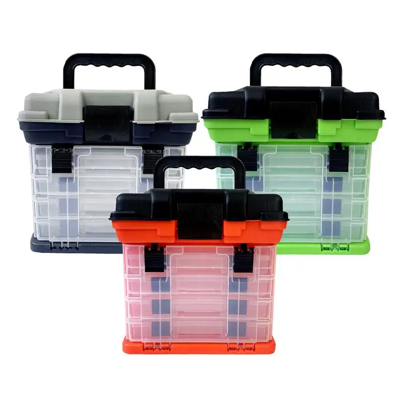 

Fishing Tackle Box 4-Layer Bait Organizer Fishing Lure Bait Hooks Storage Box Fishing Tackle Storage Portable Tackle Utility Box