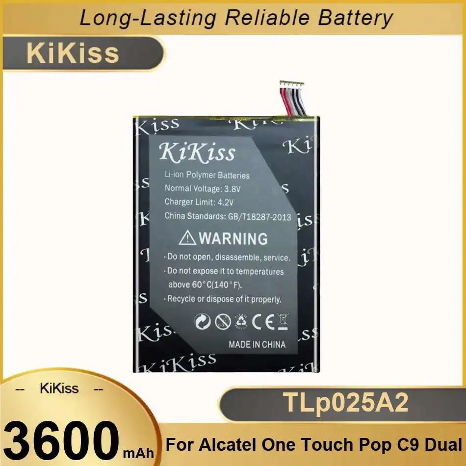 

Battery Tlp025a2 3600Mah For Alcatel One Touch Onetouch Pop C9 Dual 7047D Idol X Plus OT 6043D 8000D 8008D Tcl S960 Y900