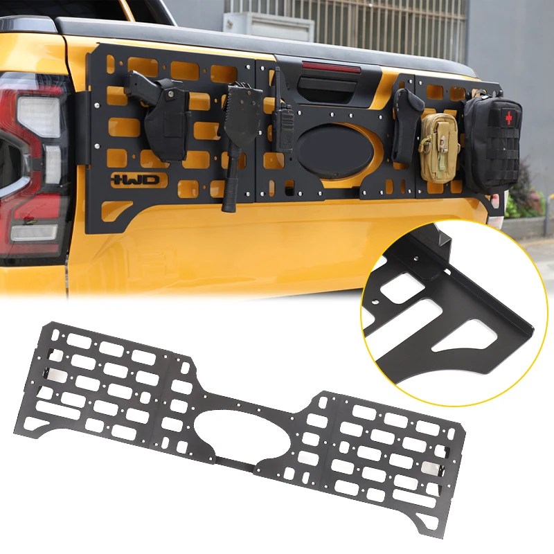 For Ford Ranger 2023+ Aluminum alloy black car tailgate outer tool hanging plate car exterior modification accessories