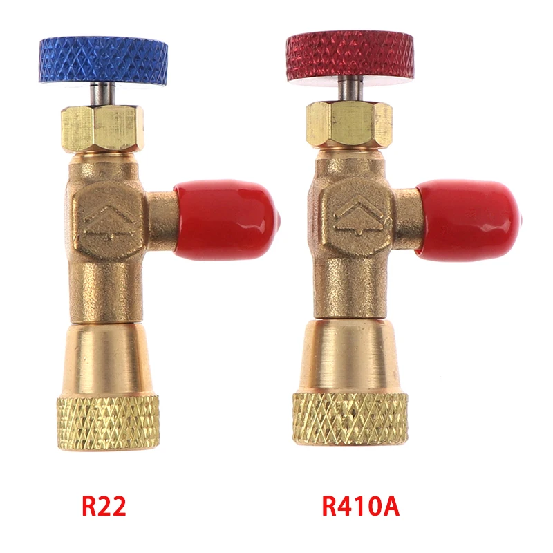 2pcs R410A R22 Refrigeration Charging Adapter for 1/4