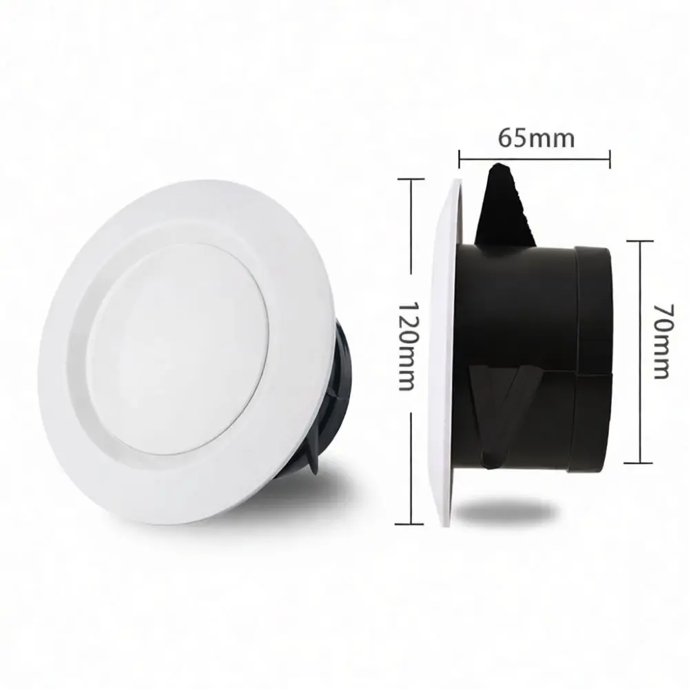 Adjustable Round Air Vent Ceiling Wall Duct Grille For Greenair ABS Exhaust Outlet Ventilation System HVAC Parts Kit