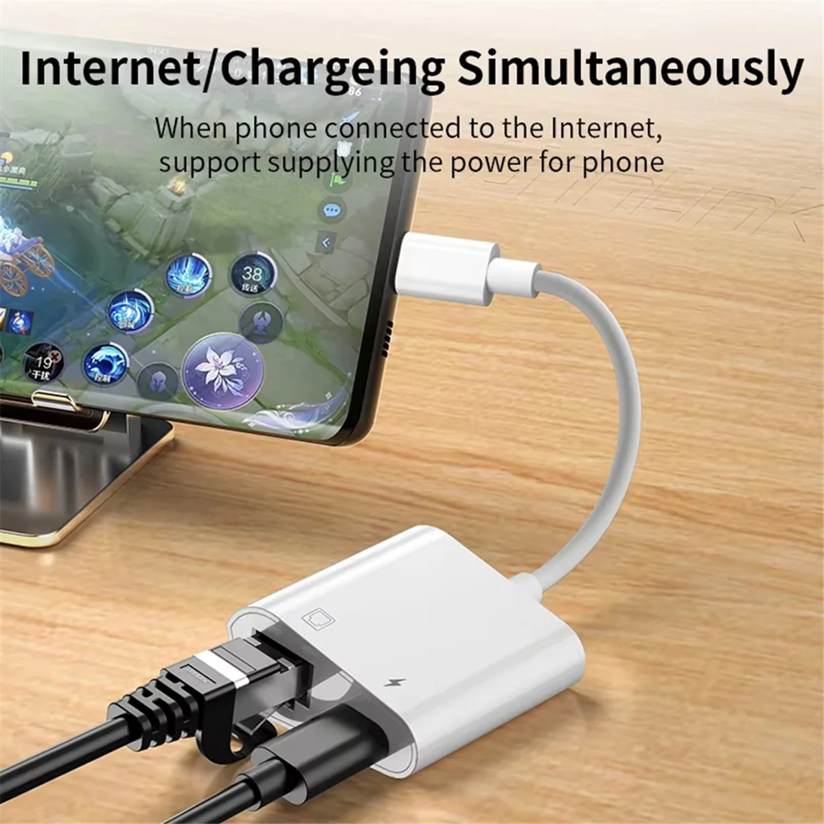 

NEW USB C to RJ45 Lan Adapter 100Mbps Network Card Hub with Type C Charging for TV Box PC Laptop Phone Connect Ethernet