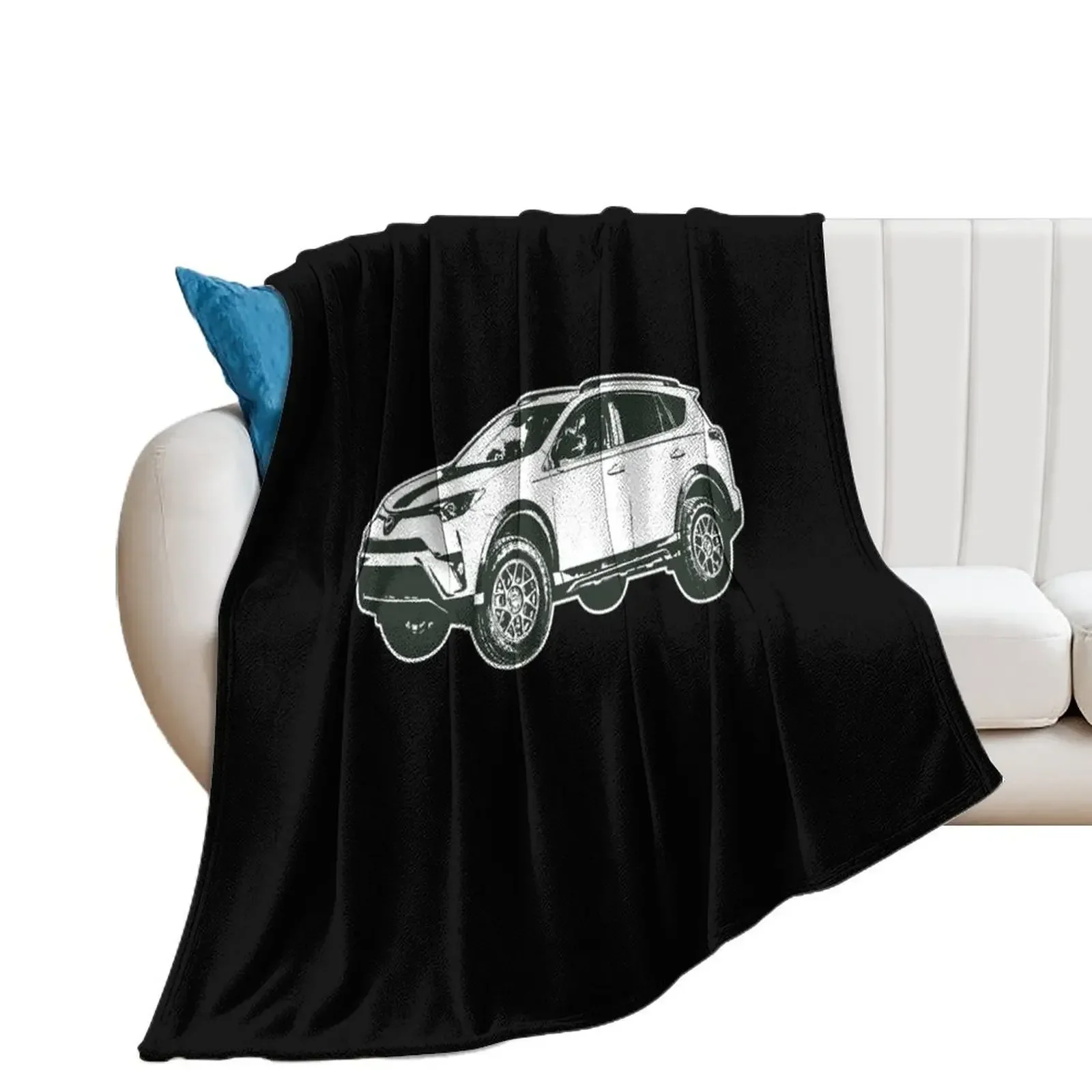 Adventure Lifted Rav 4 Sketch Throw Blanket Bed for winter Soft For Baby Blankets