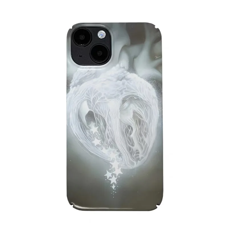 

Ins Gray Scattered Stars Art Phone Case for IPHONE 17 Air 16E 15 PROMAX 14 Plus 13 12 MINI 11 PRO 16Plus XR Acrylic Phone Cover