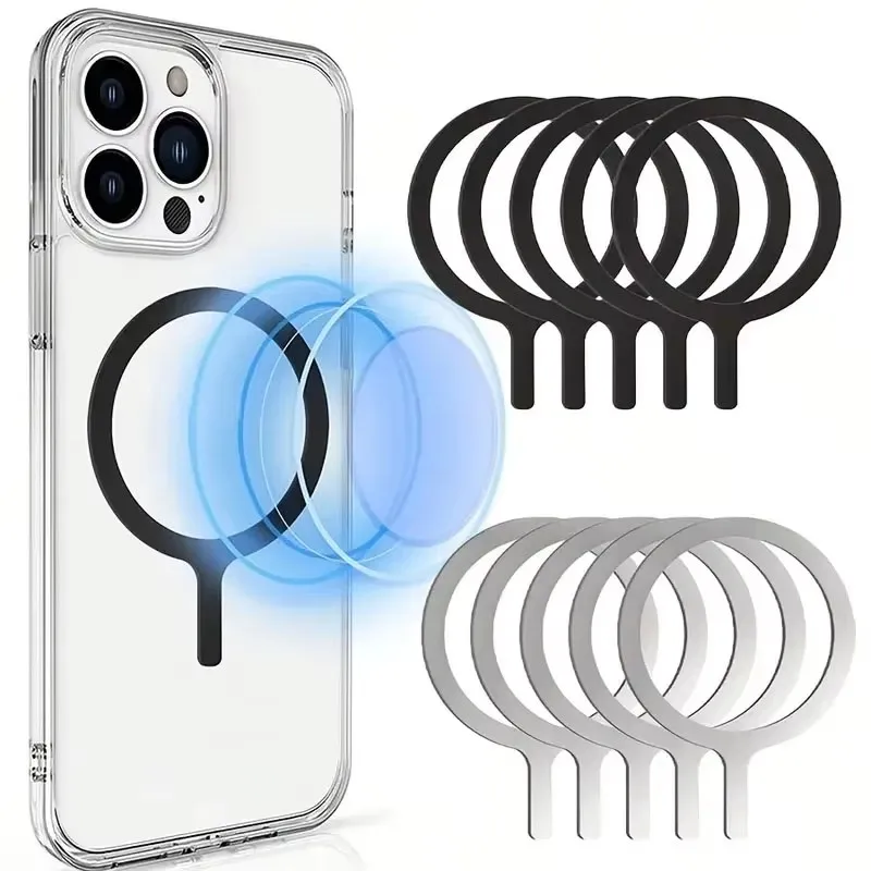 

Universal Metal Rings Sticker for Magsafe Magnetic Wireless Charger for Iphone Samsung Xiaomi Car Phone Charger Plate Iron Sheet