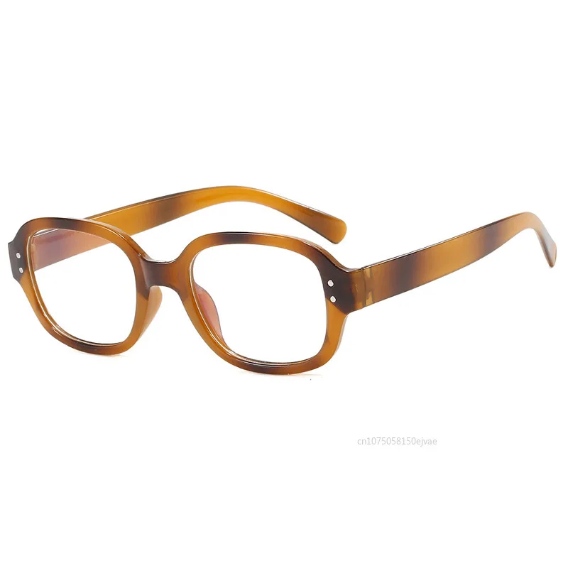 Узкие овальные очки в стиле ретро, красные леопардовые принты, черепаховые очки с квадратным лицом, толстая оправа, модные уличные фото, очки с защитой от синего света