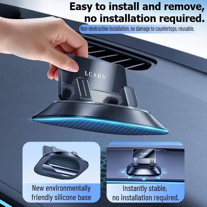 سيارة جبل حامل 360 درجة قطب لوحة القيادة لزجة حصيرة الهاتف دعم قوس للجوال الملاحة لتحديد المواقع جهاز اكسسوارات السيارات