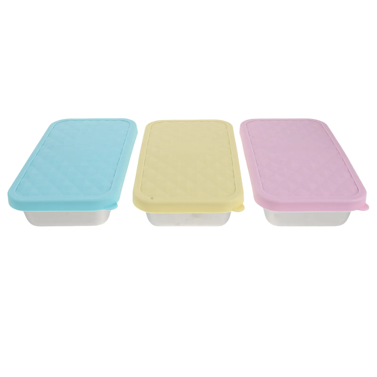 

Набор из 3 контейнеров для детского обеда из нержавеющей стали с двойным отделением, силиконовой крышкой, герметичный, непротекаемый, для школы и пикника