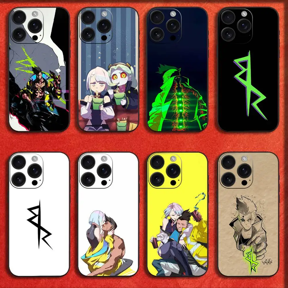 Lucyna David Martinez C-Cyberpunk Phone Case For iPhone 16,15,14,13,12,11,Pro,XS,Max,XR,Plus,E,Mini Black Shockproof Cover
