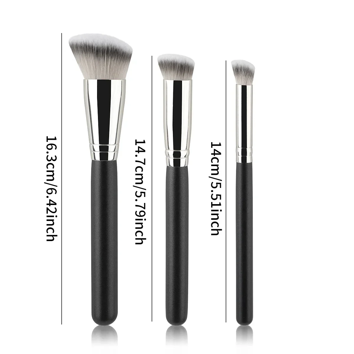 1/3pcs Foundation Concealer Brush, Premium Soft Dense Face Brush for Under Eye, Contour & Blush, Flawless Blending Tool
