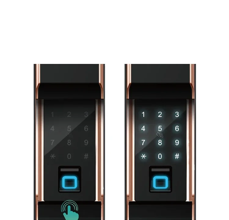 Fingerprint Locks Finger Touch Screen electronic Handle Home Locker Apartment Smart front office Door Lock