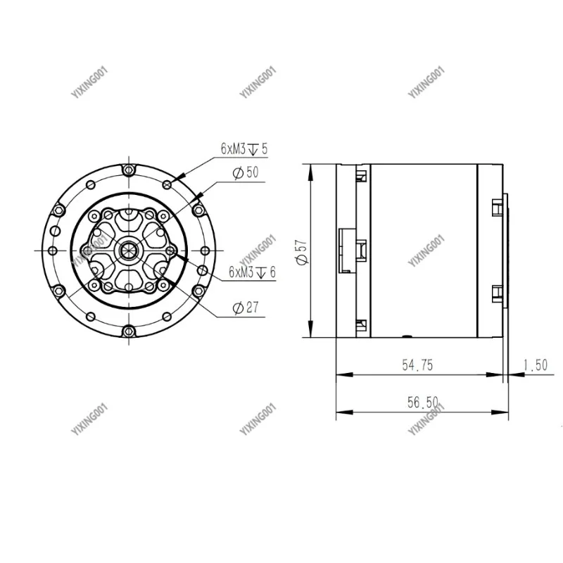 4340P Brushless Servo Motor Module with Dual Encoder Integrated Drive for Robot Arm Joint Industrial Automation with Reduction