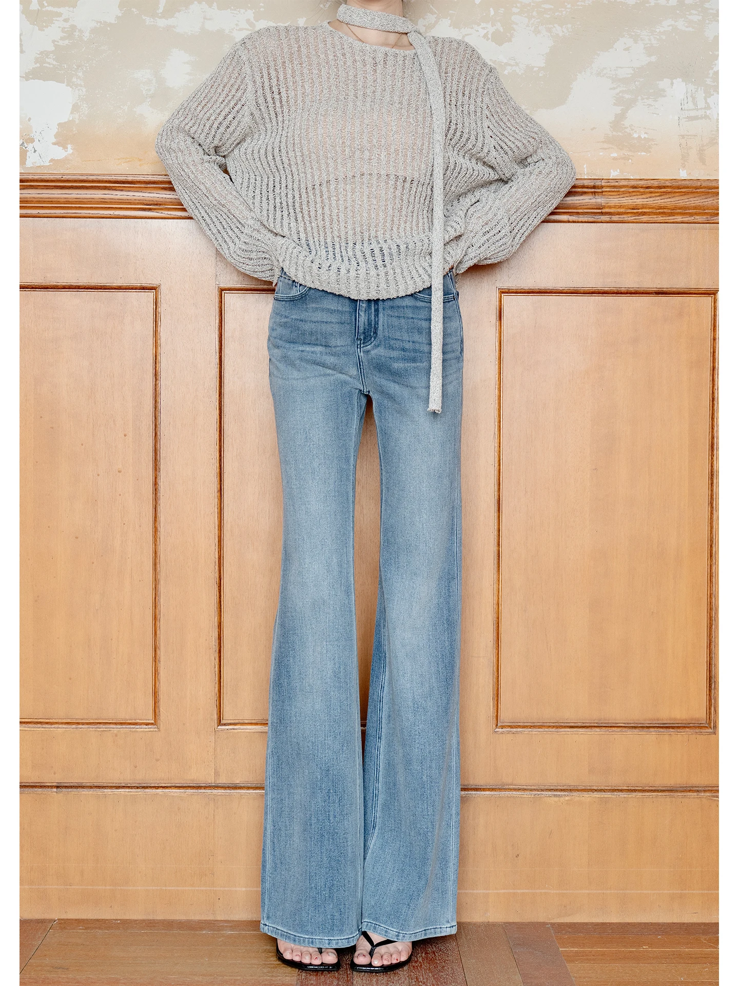 

Джинсы SerioLudere с высокой талией и прямыми штанинами, женские длинные брюки, цвет Lazy Egg Blue, универсальные повседневные летние джинсовые брюки