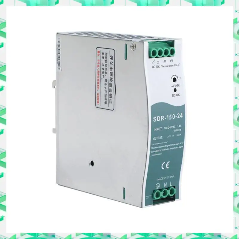 

3C Electron SDR-150-24 Switching Power Supply 6.5A DIN-Rail Switching Power Supply With PFC Function 150% Peak Load Capability,S