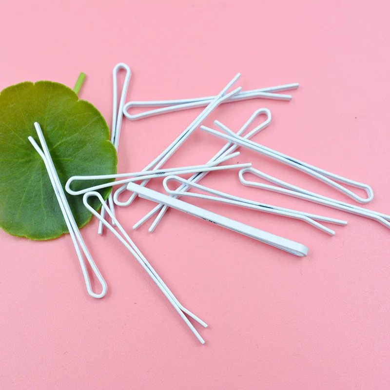 1000PCS   White nurse hairpin 45MMX2MM