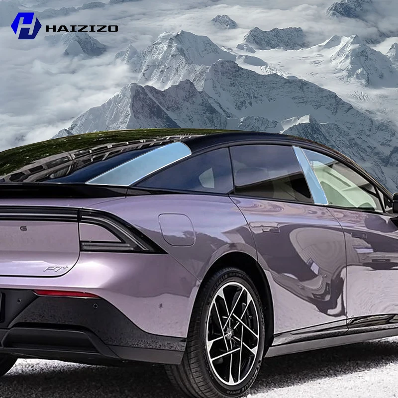 

For XPeng P7+ 2024-2025 B C Pillar Protective Film TPU Anti-Scratch Anti-Fingerprint Vinyl Sticker for Car Door Trim Cover PPF