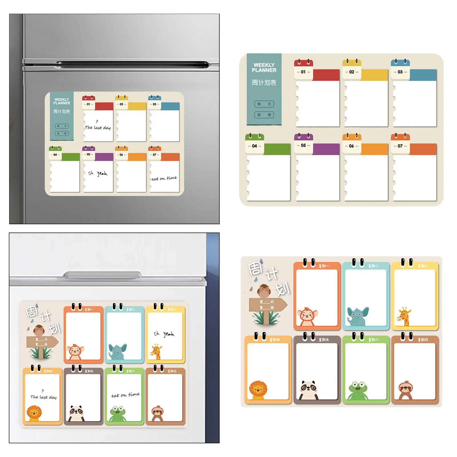 Refrigerator Decoration White Board Calendar Memo Planning Board Suction Self