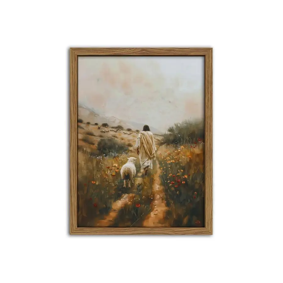 

Листья 99, овечье холст, настенное искусство, христианский настенный декор, картина с изображением Иисуса и ягненка, постеры «Потерянная овца», принты для жизни