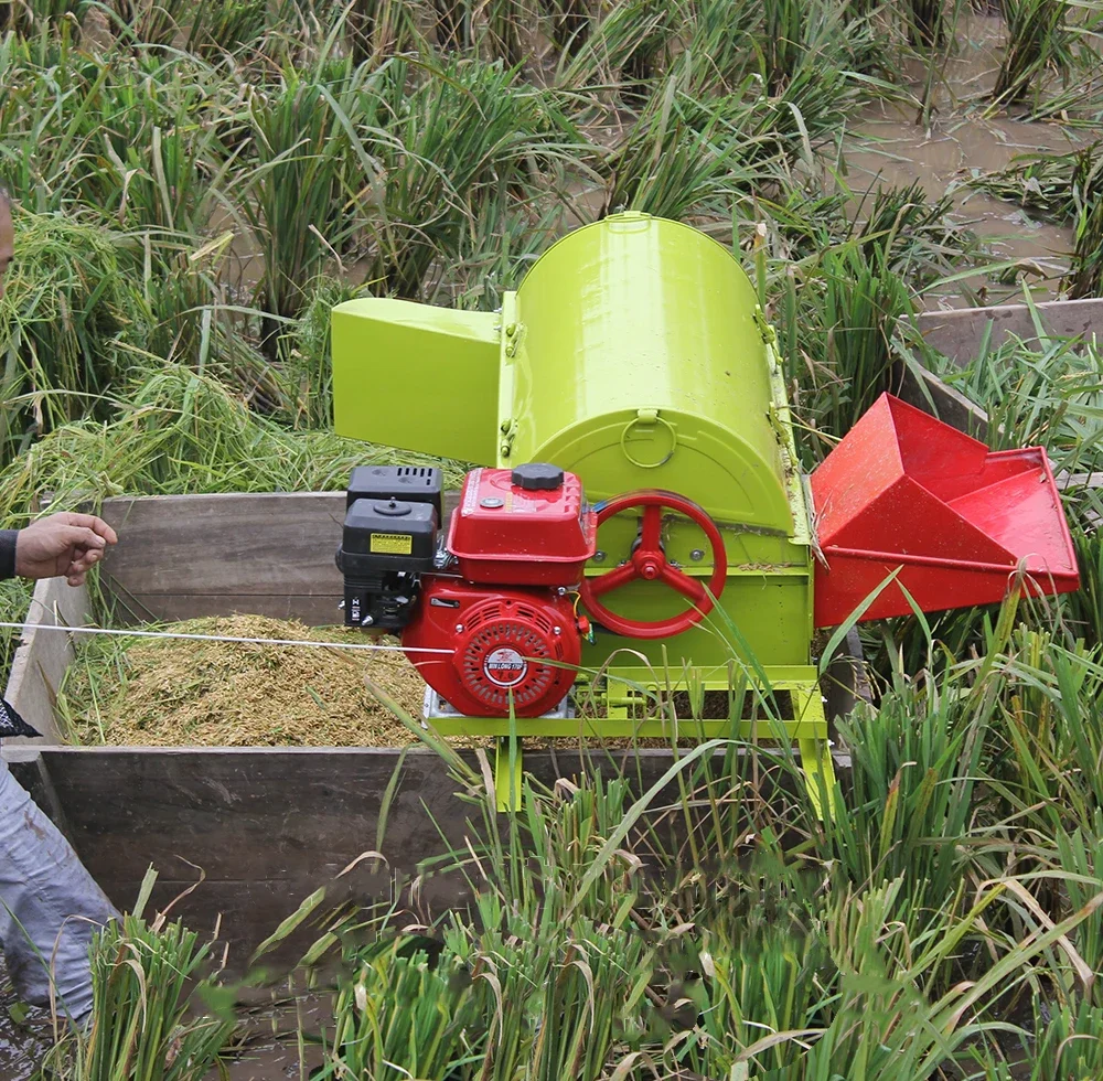 Farm wholesale rice thresher machine paddy mini rice thresher paddy thresher rice harvesting machine