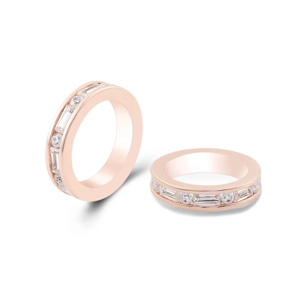 MUSHAN Luxury Custom 14K 18K Gold Rings Band Jewelry With Moissanite Diamond Lab Grown Gemstones Diamond Wedding Ring For Women