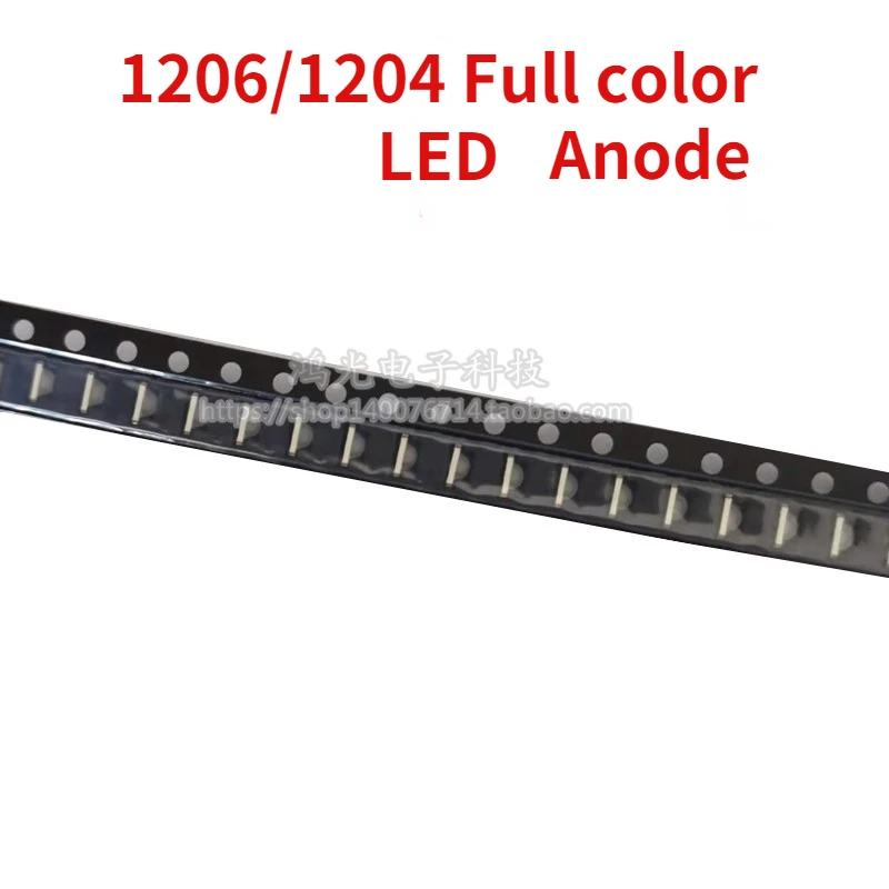 100pcs 1206 side RGB Anode LED strips light bead 1204 full-color tricolor 3210 Red,green and blue colorful light-emitting diodes