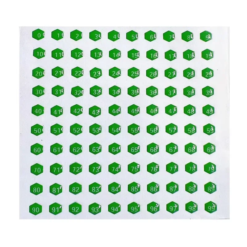10‑Sheet Numbered Queen Marking Stickers 0‑99 for Queen Identification Beekeeping Queen Marking Tool