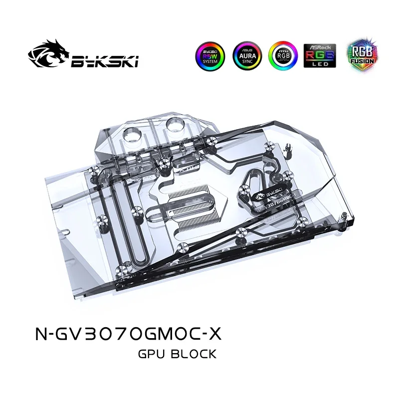 Bykski Water Block Use for GIGABYTE GeForce RTX3060Ti/ 3070 GAMING / VISION / EAGLE OC 8G GPU Card / Full Cover Copper Radiator