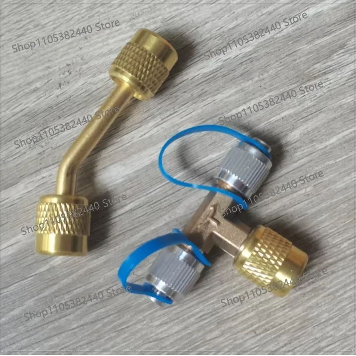 Car AC Refrigerant Valve Adapter, Air Conditioning Conversion Fitting, R134a R12 A/C Quick Coupler Connector