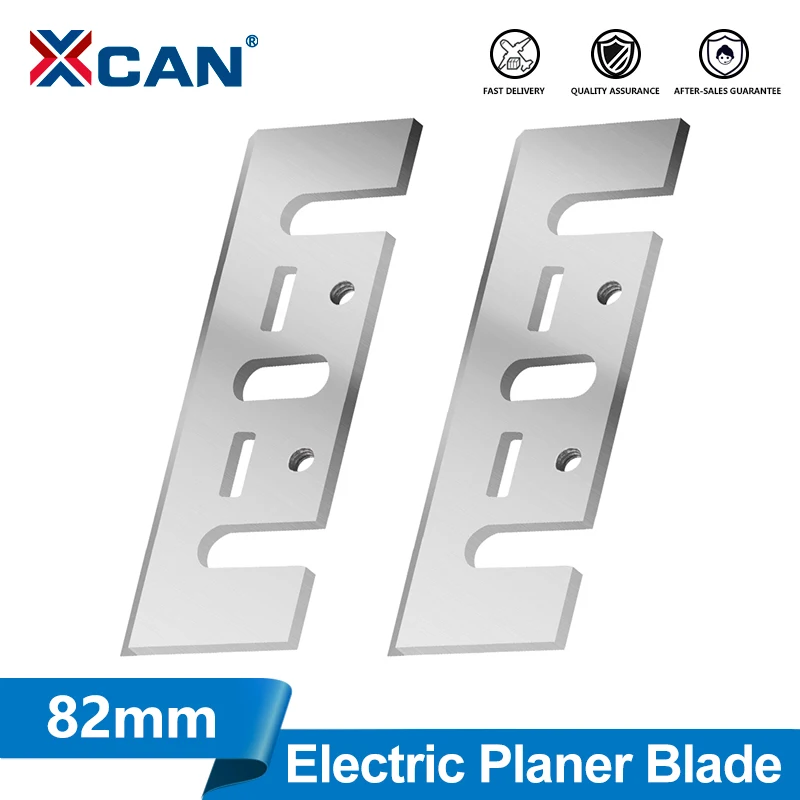 XCAN 2pcs 82mm Electric Planer Blades HSS Edge Wood Planer Cutting For 1900B N1900B F20A KP0800 D26676 DW680 Woodworking Tools