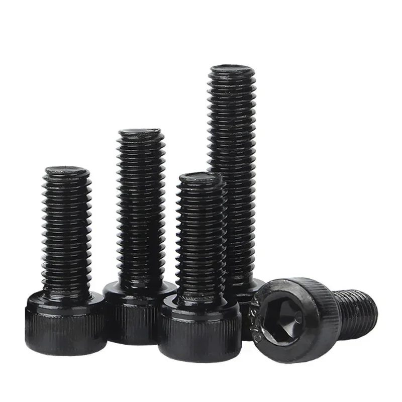 1~30 Pcs Black Hex Socket Cap Head Screw M1.4 M1.6 M2 M2.5 M3 M4 M5 M6 M8 M10 M12 304 Stainless Steel Mechanical Furniture Screw