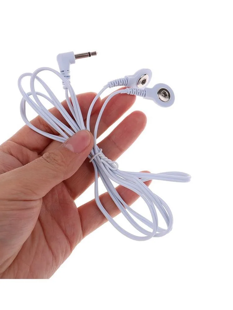 Fils de plomb d'électrode à pression de 3.5mm, câbles de remplacement de tête Jack DC pour unité TENS, accessoires de massage bidirectionnel