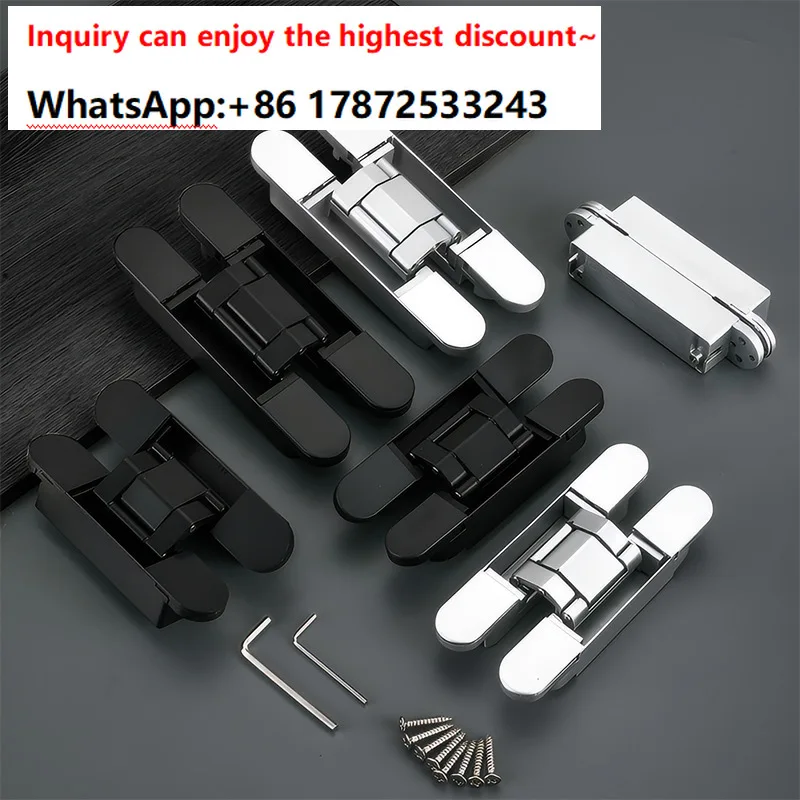 Three dimensional adjustable door hinge invisible door zinc alloy cross hinge