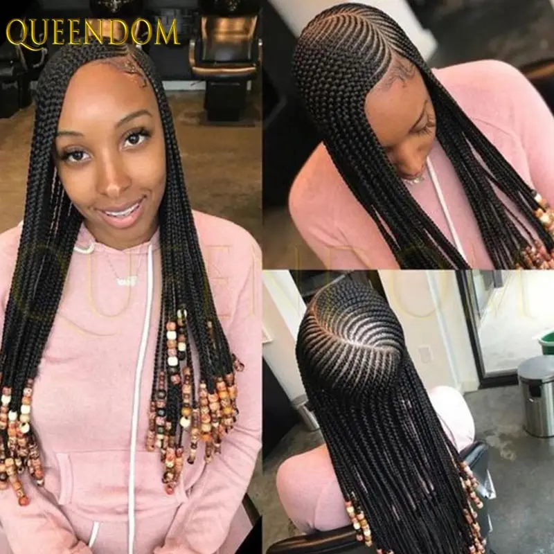 36 ''بورجوندي آلهة صندوق جديلة شعر مستعار للنساء السود كامل الدانتيل شعر مستعار أشقر مع شعر الطفل فو Locs الجانب جزء الشعر الاصطناعية