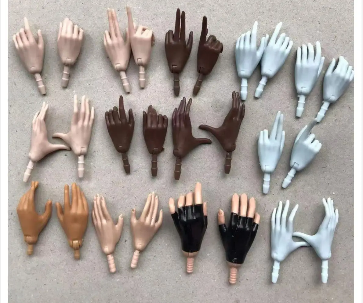 FR IT PP Doll Replacement Hands Fashion Doll White Beige Brown Coffee White Black Blue Green Color Hands DIY Doll Accessories