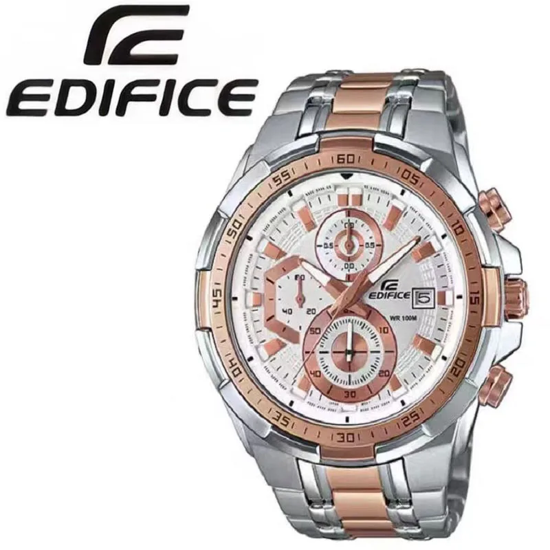 

EDIFICE Racing Style EFR-539 часы для мужчин для спорта на открытом воздухе мировое время кварцевые Стальные полосы модные многофункциональные мужские часы